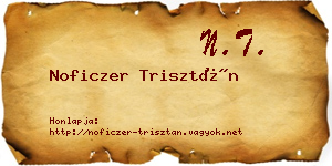 Noficzer Trisztán névjegykártya